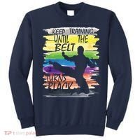 Keep Training Until The Belt Turns Black Karate Boy Sweatshirt thumb 0