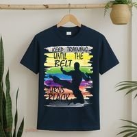 Keep Training Until The Belt Turns Black Karate Boy T-Shirt thumb 2