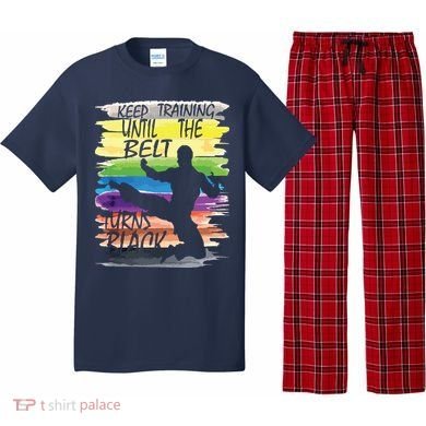 Keep Training Until The Belt Turns Black Karate Boy Pajama Set