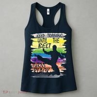 Keep Training Until The Belt Turns Black Karate Boy Women's Tank Top thumb 3
