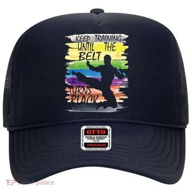 Keep Training Until The Belt Turns Black Karate Boy Hat