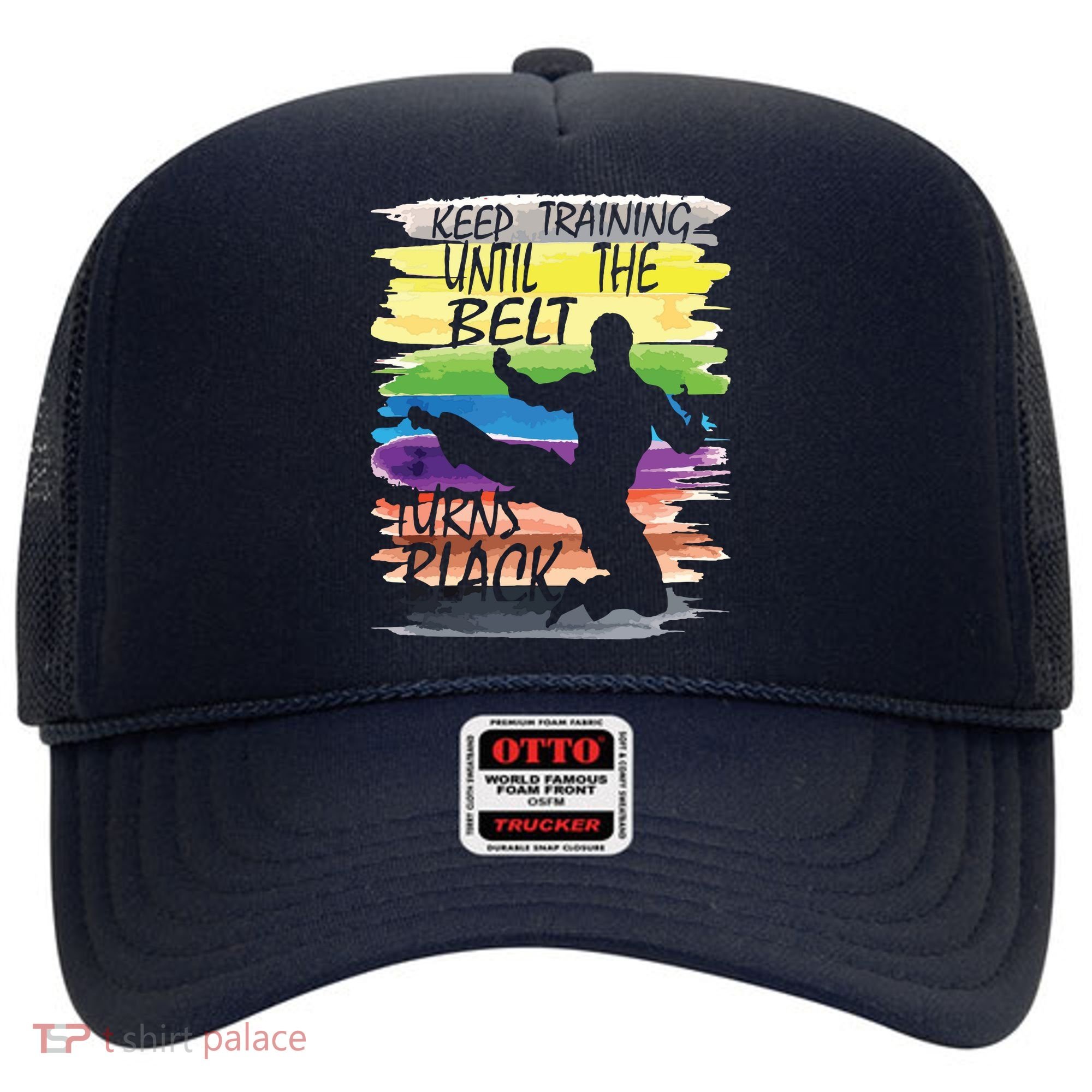 Keep Training Until The Belt Turns Black Karate Boy Hat