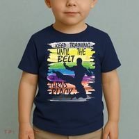 Keep Training Until The Belt Turns Black Karate Boy Toddler T-Shirt thumb 2