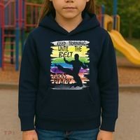 Keep Training Until The Belt Turns Black Karate Boy Kids Hoodie thumb 3