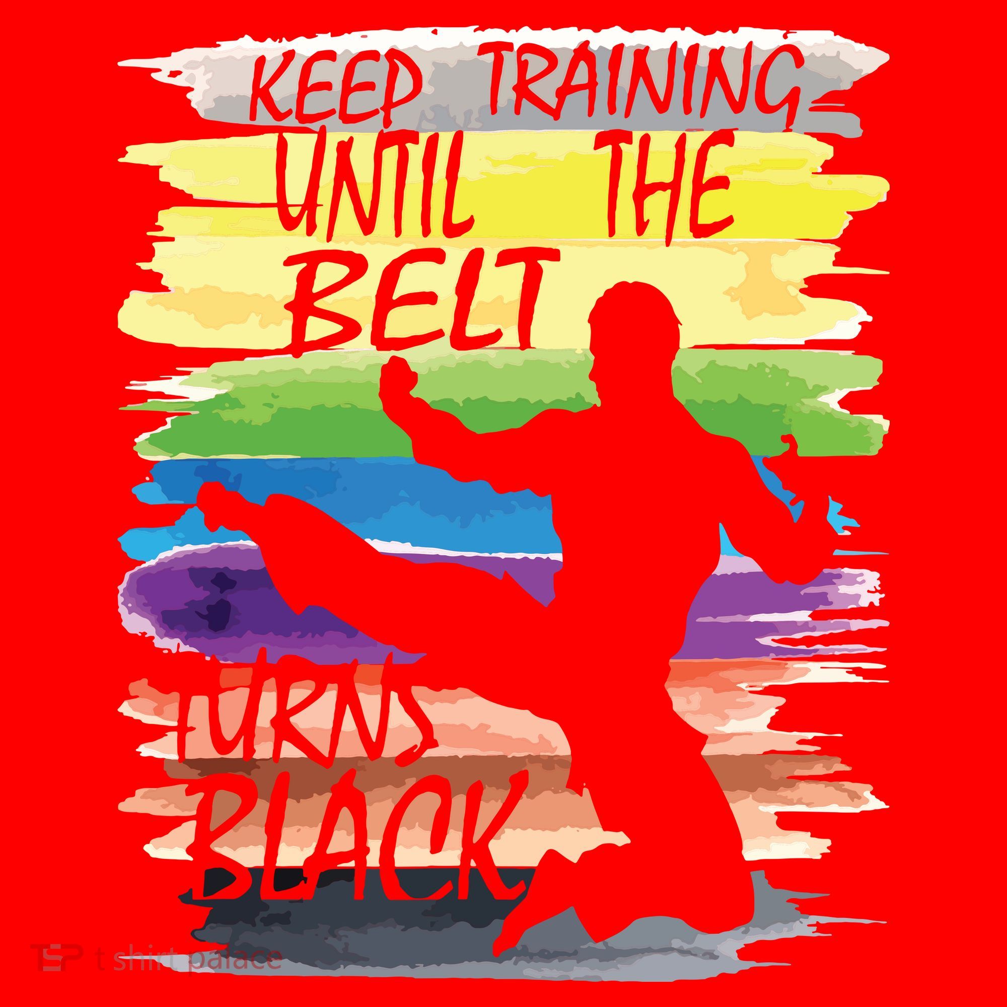 Keep Training Until The Belt Turns Black Karate Boy Santa Hat
