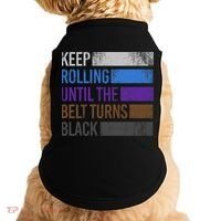 Keep training until the belt turns black Karate Doggie Tank thumb 0