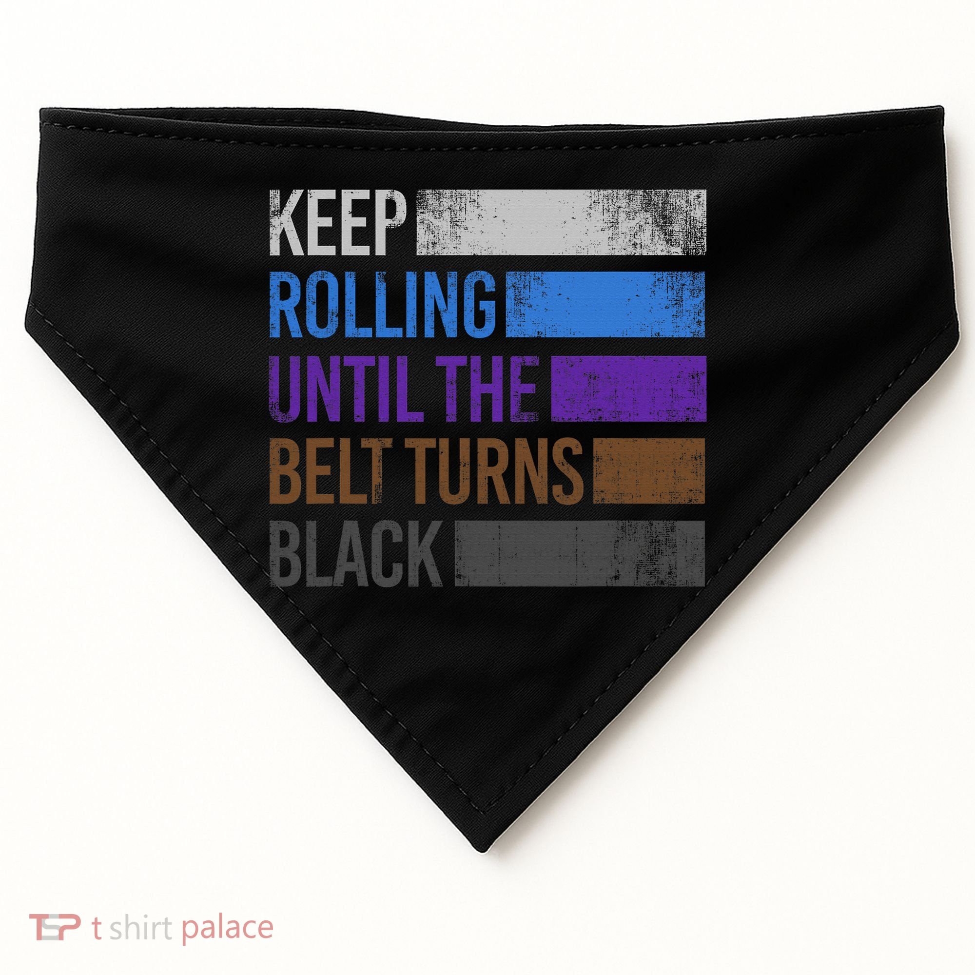 Keep training until the belt turns black Karate USA-Made Doggie Bandana