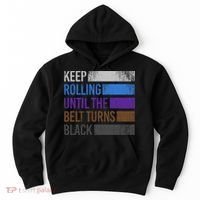 Keep training until the belt turns black Karate Hoodie thumb 0