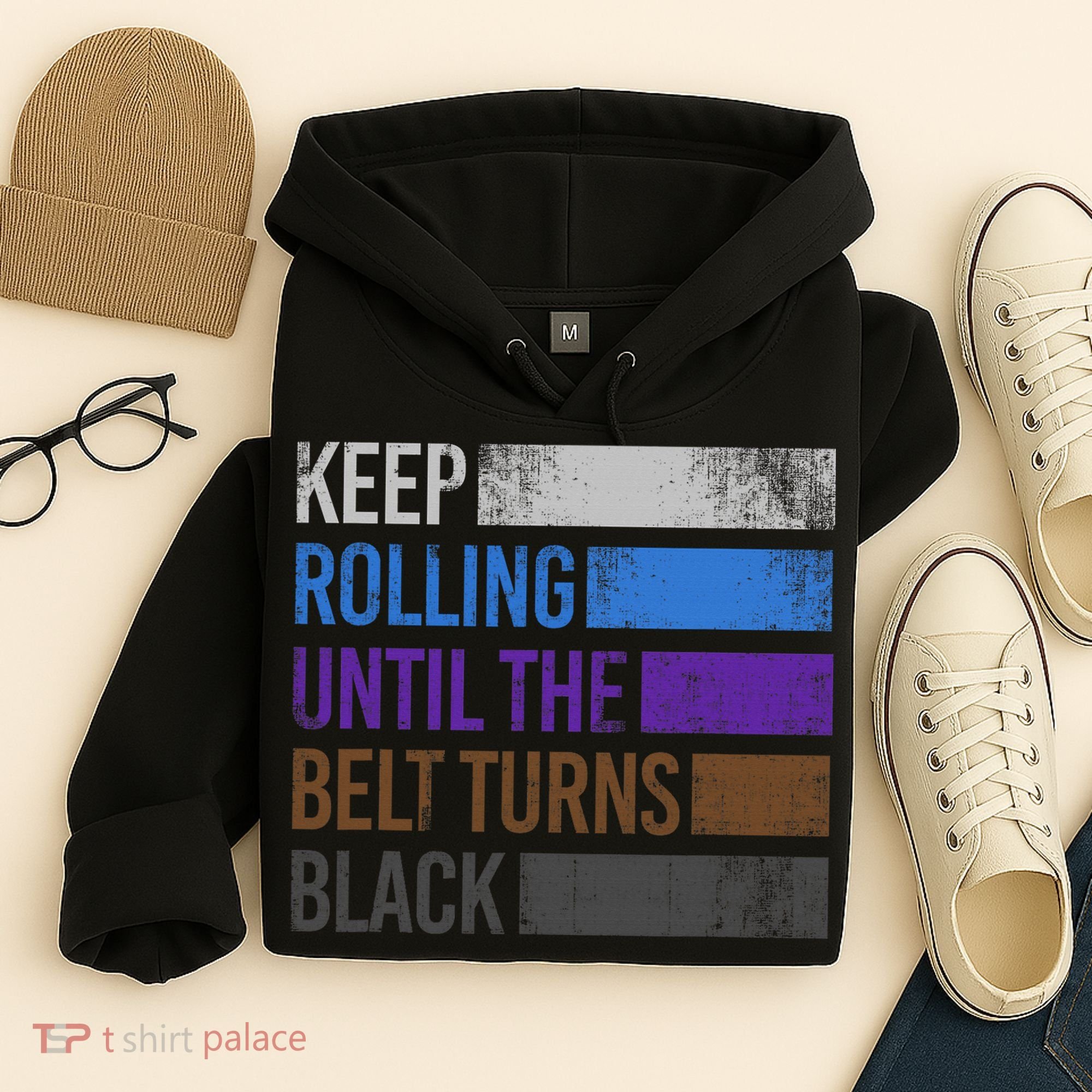 Keep training until the belt turns black Karate Hoodie