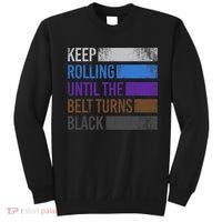 Keep training until the belt turns black Karate Sweatshirt thumb 0