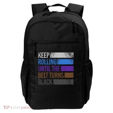 Keep training until the belt turns black Karate Backpack