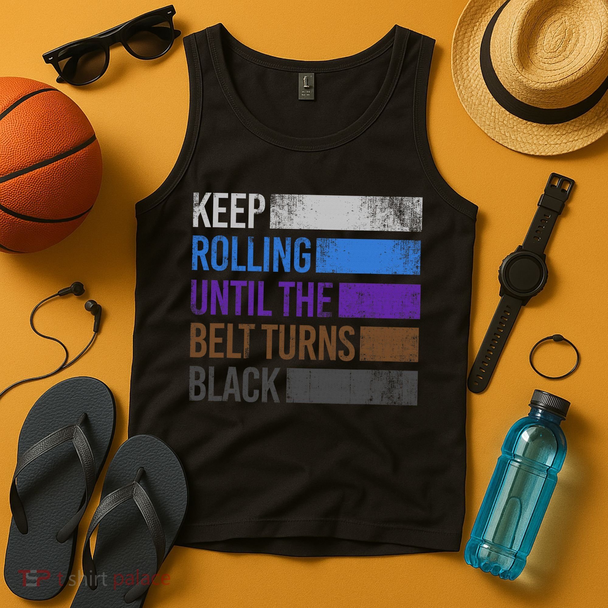 Keep training until the belt turns black Karate Tank Top