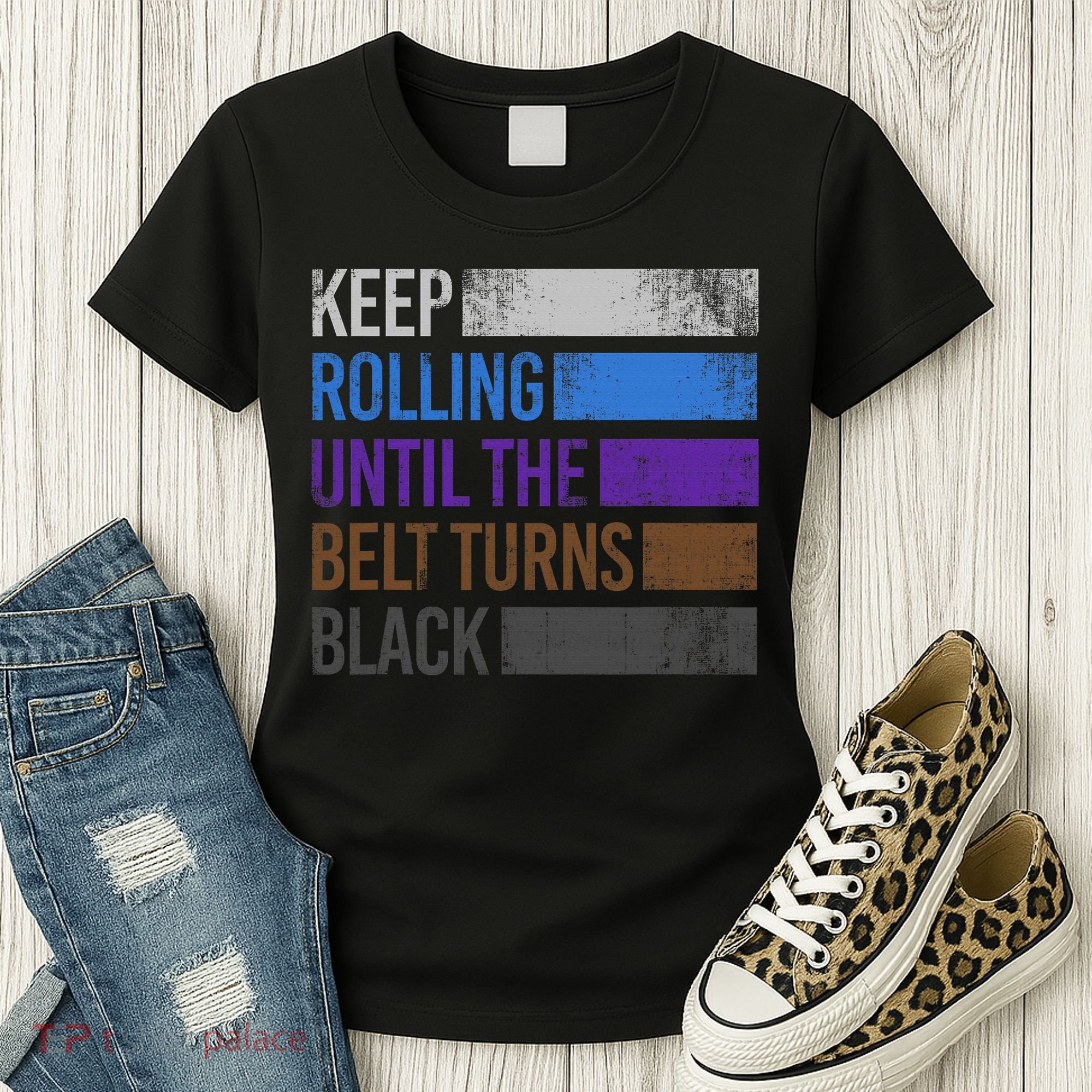 Keep training until the belt turns black Karate Women's T-Shirt