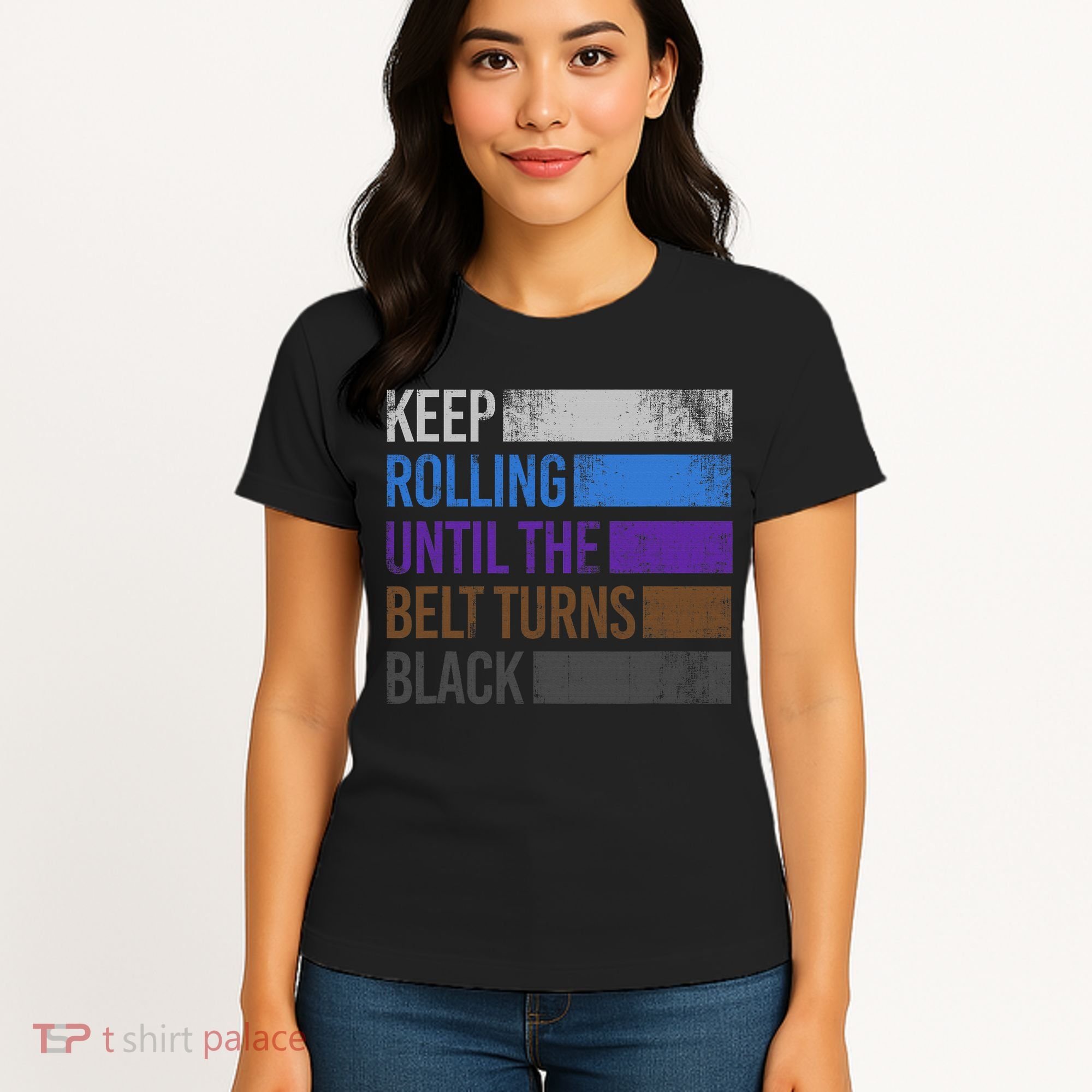 Keep training until the belt turns black Karate Women's T-Shirt