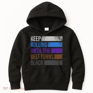 Keep training until the belt turns black Karate Kids Hoodie