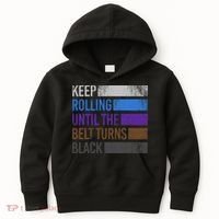 Keep training until the belt turns black Karate Kids Hoodie thumb 0