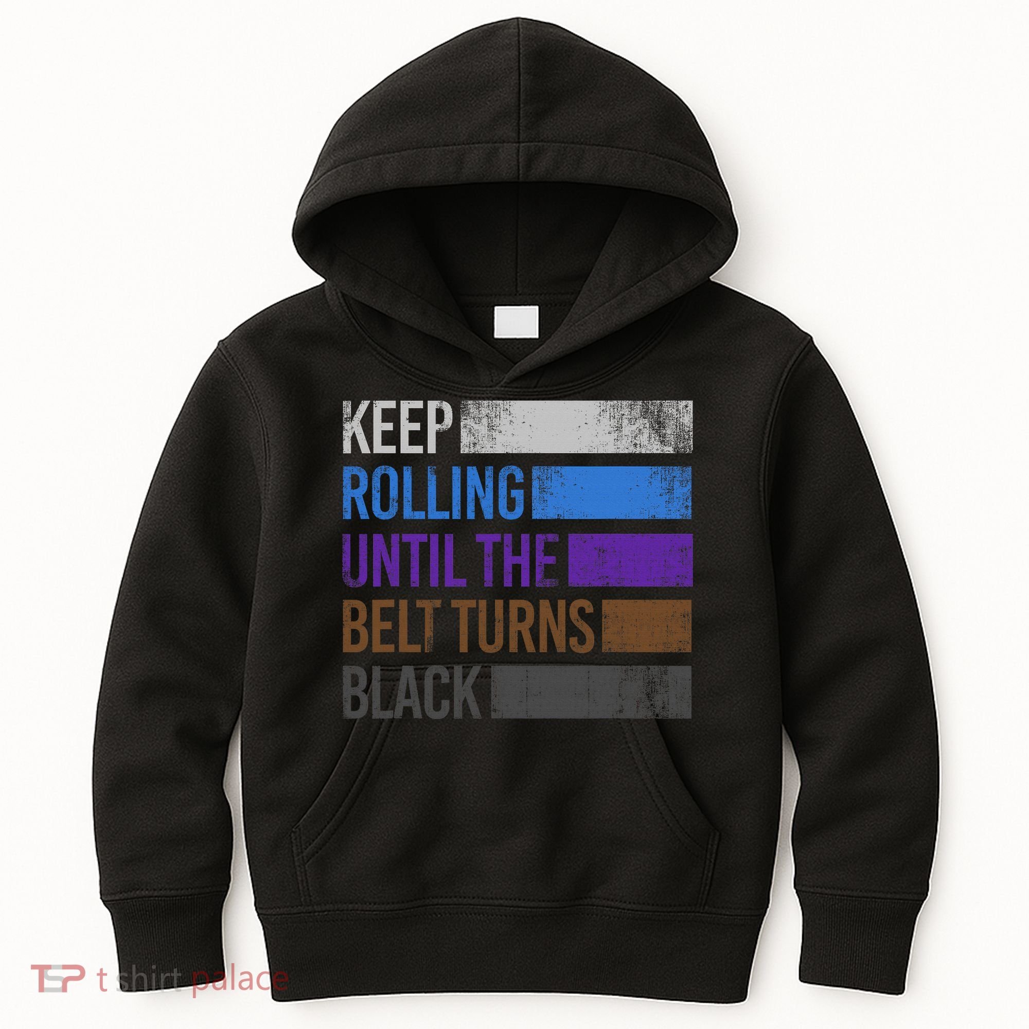 Keep training until the belt turns black Karate Kids Hoodie