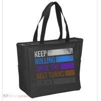 Keep training until the belt turns black Karate Tote Bag thumb 2