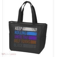 Keep training until the belt turns black Karate Tote Bag thumb 3