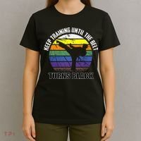 Keep Training Until The Belt Turns Black Karate T-Shirt thumb 4