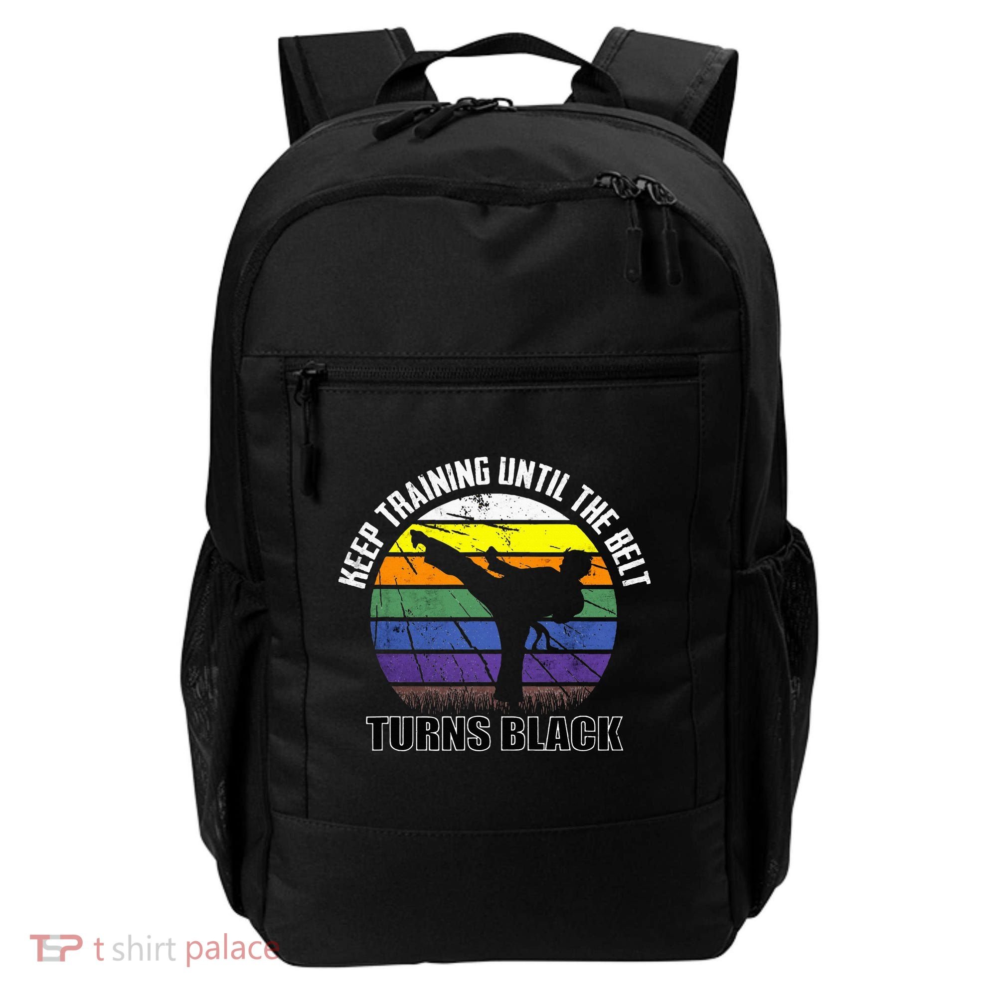 Keep Training Until The Belt Turns Black Karate Backpack