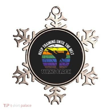Keep Training Until The Belt Turns Black Karate Ornament