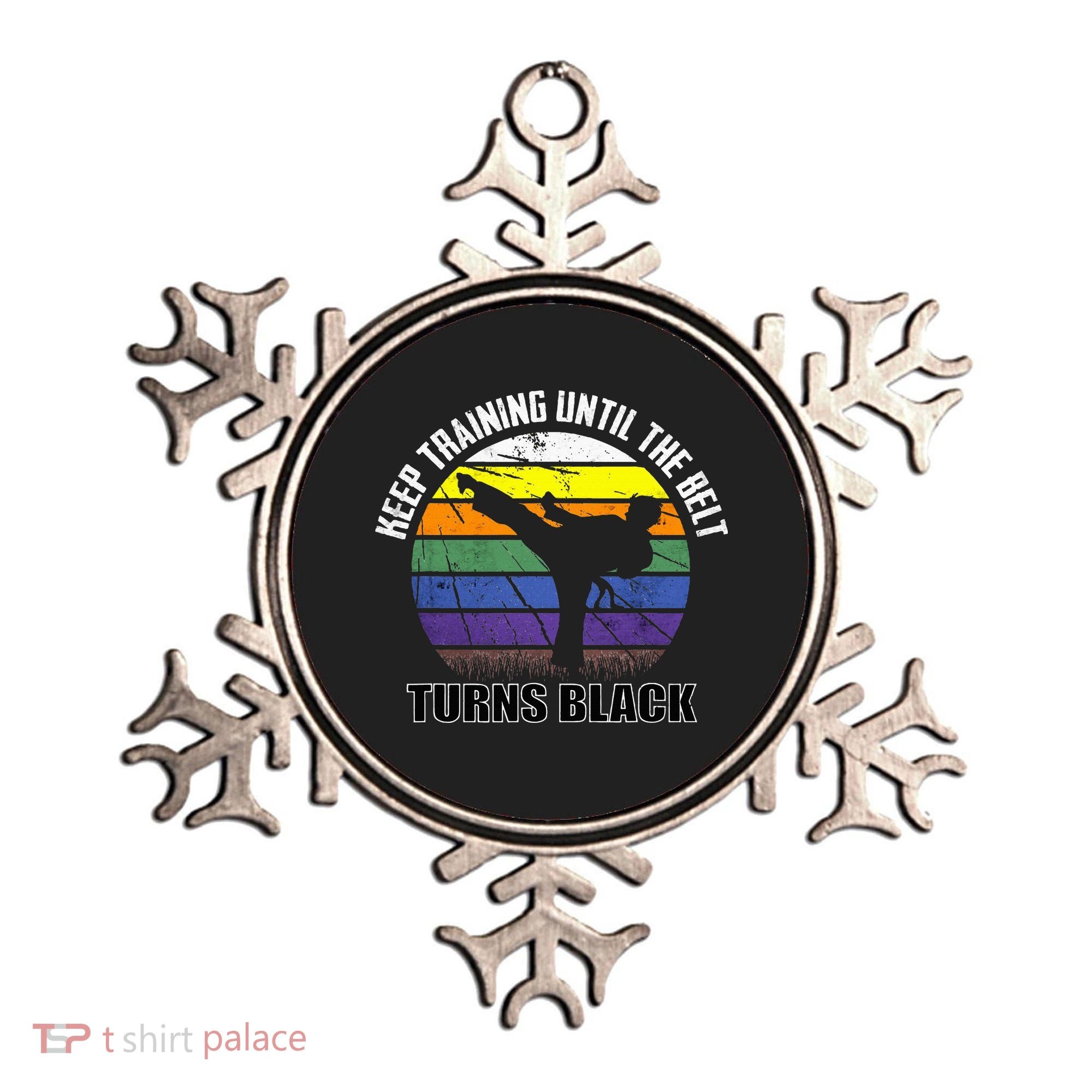 Keep Training Until The Belt Turns Black Karate Ornament