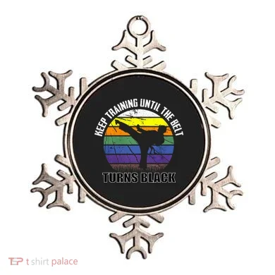 Keep Training Until The Belt Turns Black Karate Ornament