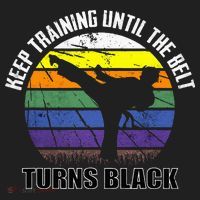 Keep Training Until The Belt Turns Black Karate Hat thumb 2