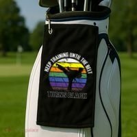 Keep Training Until The Belt Turns Black Karate Golf Towel thumb 2