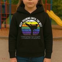 Keep Training Until The Belt Turns Black Karate Kids Hoodie thumb 3
