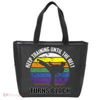 Keep Training Until The Belt Turns Black Karate Tote Bag thumb 0