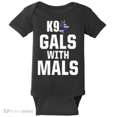 K9 Unit Belgian Malinois PD Gals Mals Police Trainer Baby Bodysuit