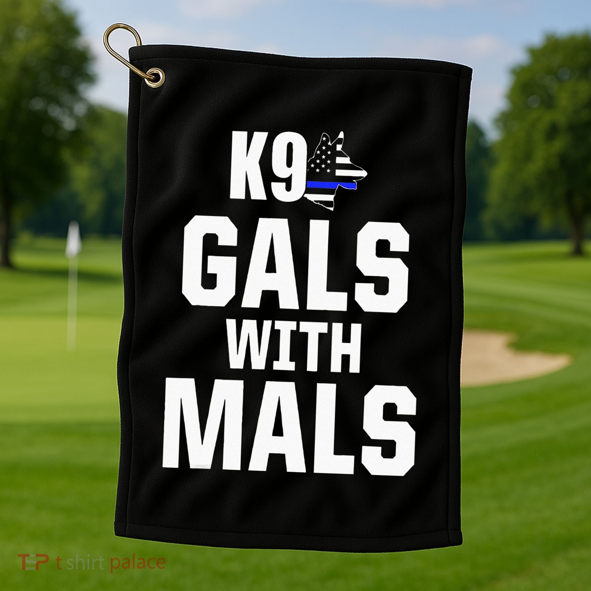 K9 Unit Belgian Malinois PD Gals Mals Police Trainer Golf Towel