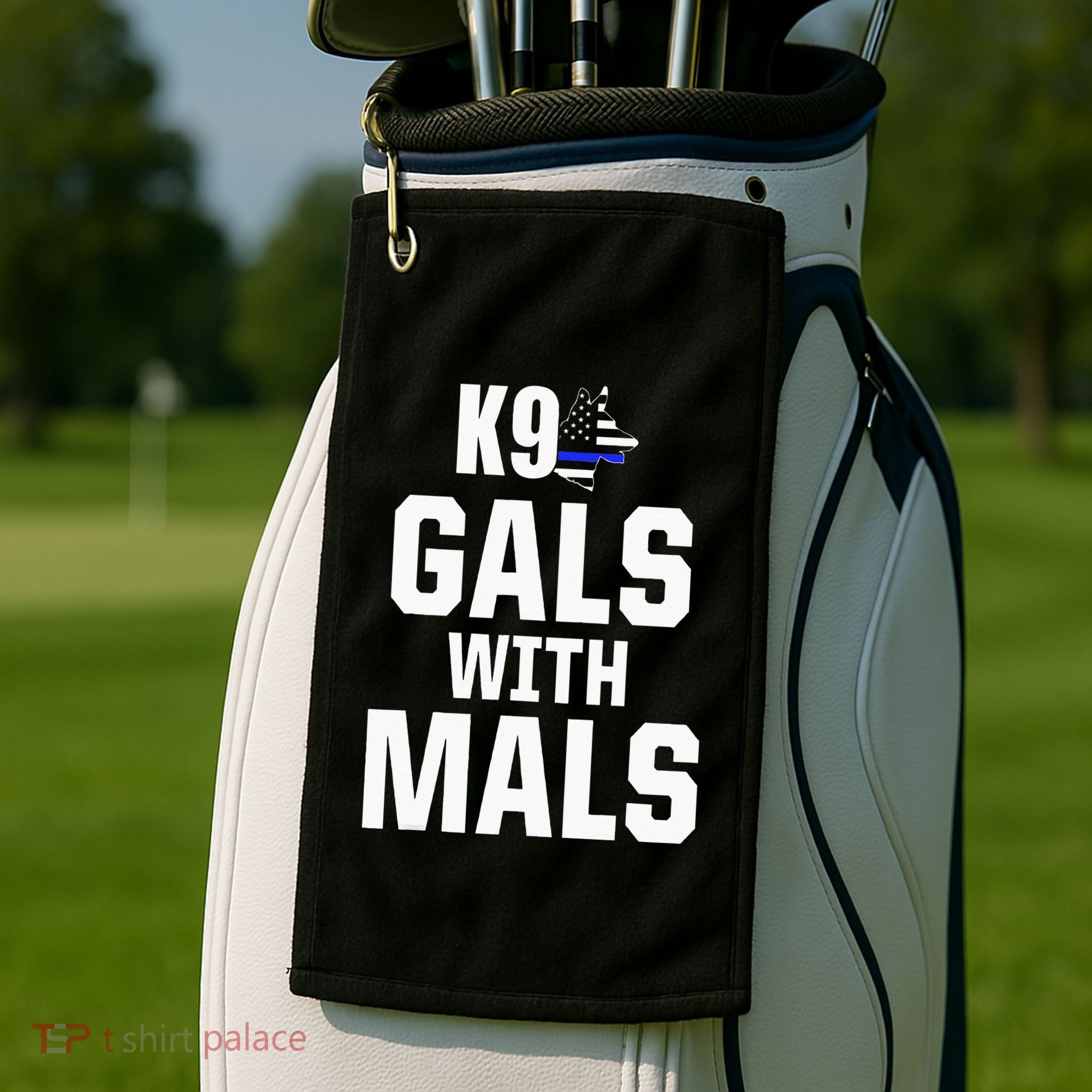 K9 Unit Belgian Malinois PD Gals Mals Police Trainer Golf Towel