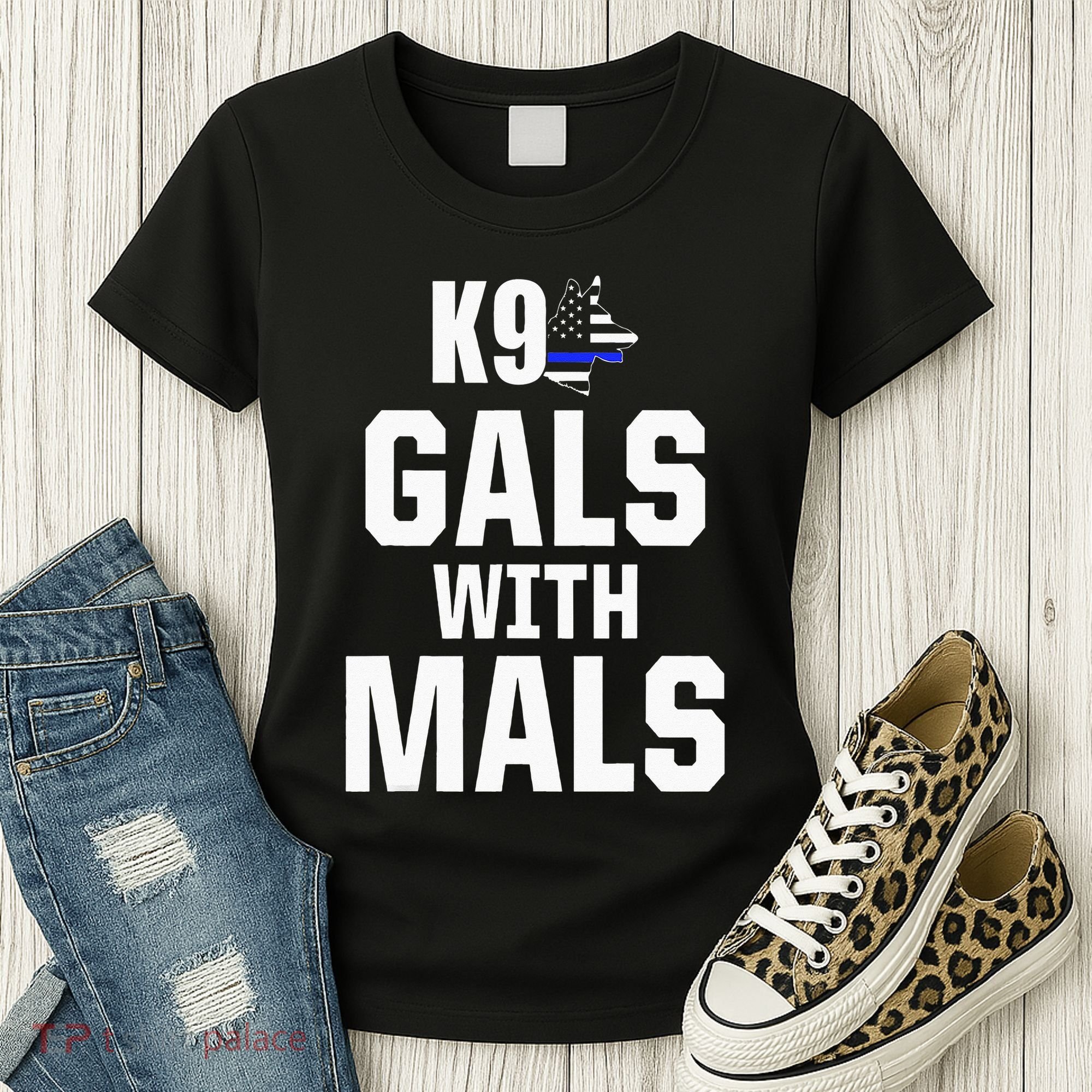 K9 Unit Belgian Malinois PD Gals Mals Police Trainer Women's T-Shirt