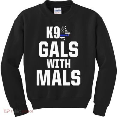K9 Unit Belgian Malinois PD Gals Mals Police Trainer Kids Sweatshirt