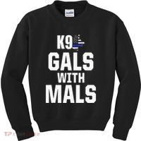 K9 Unit Belgian Malinois PD Gals Mals Police Trainer Kids Sweatshirt thumb 0