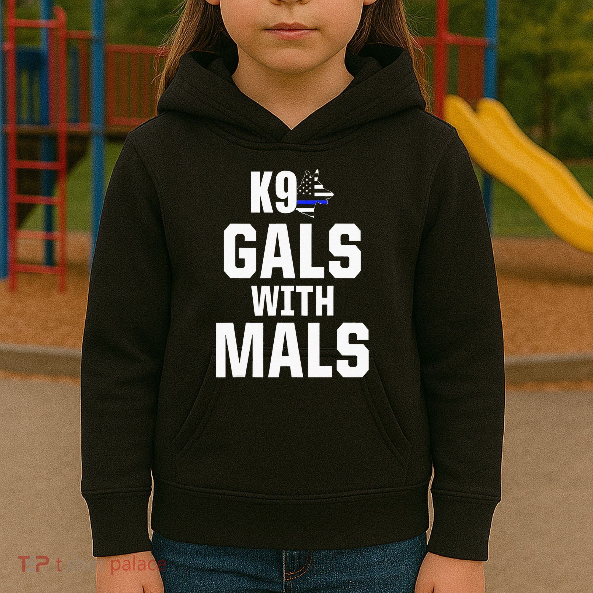 K9 Unit Belgian Malinois PD Gals Mals Police Trainer Kids Hoodie