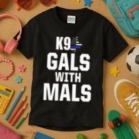 K9 Unit Belgian Malinois PD Gals Mals Police Trainer Kids T-Shirt thumb 3