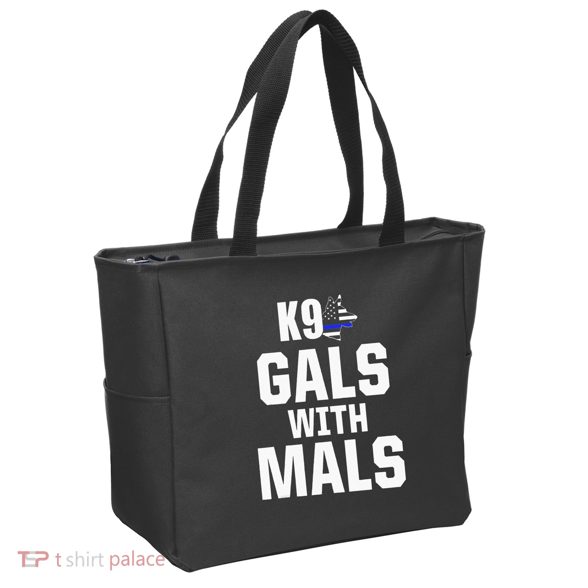 K9 Unit Belgian Malinois PD Gals Mals Police Trainer Tote Bag