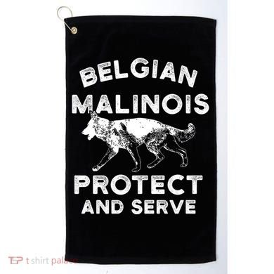 K9 Unit Belgian Malinois Protect Pd Police Trainer Gift Golf Towel