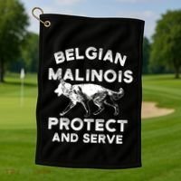K9 Unit Belgian Malinois Protect Pd Police Trainer Gift Golf Towel thumb 1