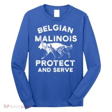K9 Unit Belgian Malinois Protect Pd Police Trainer Gift Long Sleeve Shirt