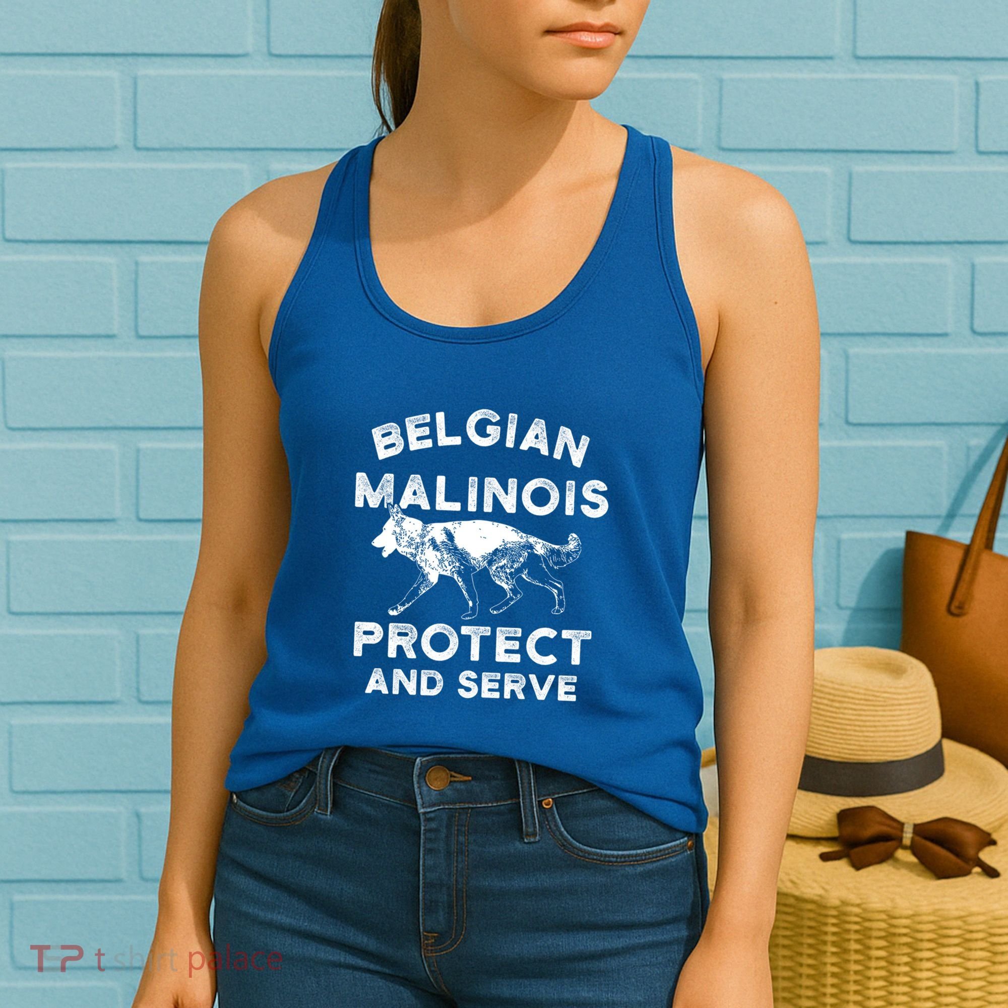 K9 Unit Belgian Malinois Protect Pd Police Trainer Gift Women's Tank Top