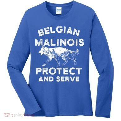 K9 Unit Belgian Malinois Protect Pd Police Trainer Gift Women's Long Sleeve Shirt
