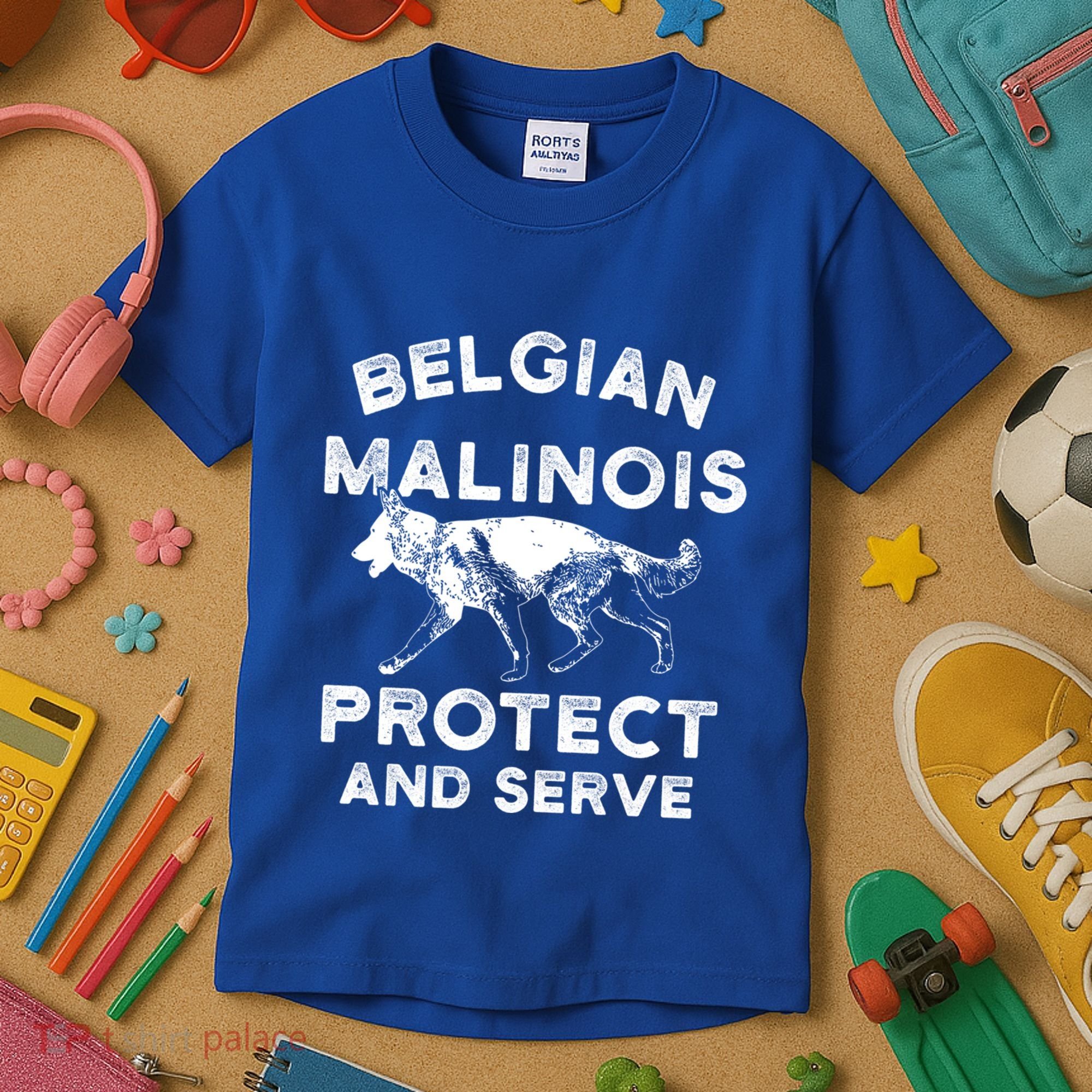 K9 Unit Belgian Malinois Protect Pd Police Trainer Gift Kids T-Shirt