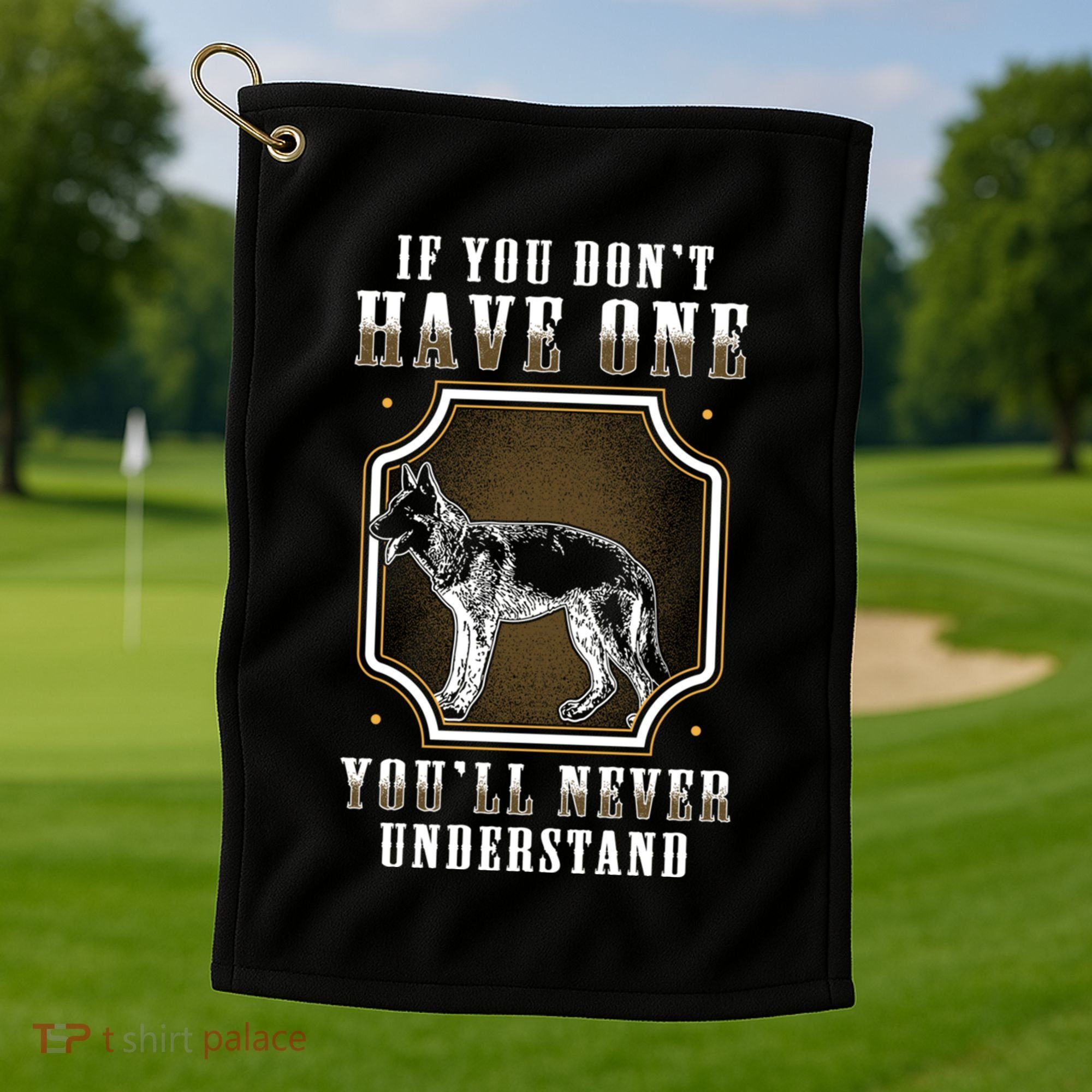 K9 Unit Belgian Malinois Understand Pd Police Trainer Funny Gift Golf Towel