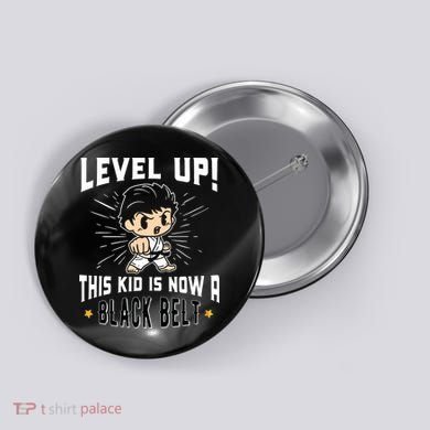 Karate Uniform Black Belt Award T Gifts Button