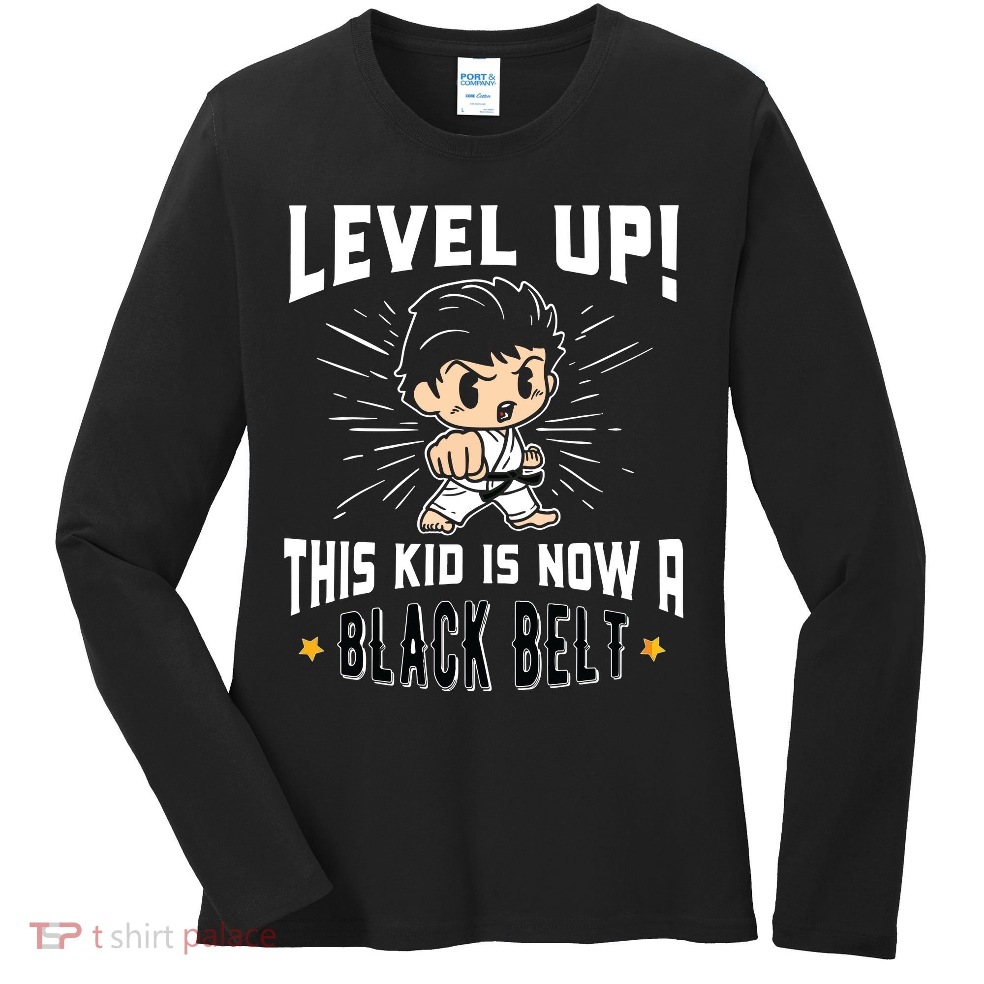Karate Uniform Black Belt Award T Gifts Women's Long Sleeve Shirt